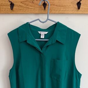 Athleta Green Sleeveless Blouse
